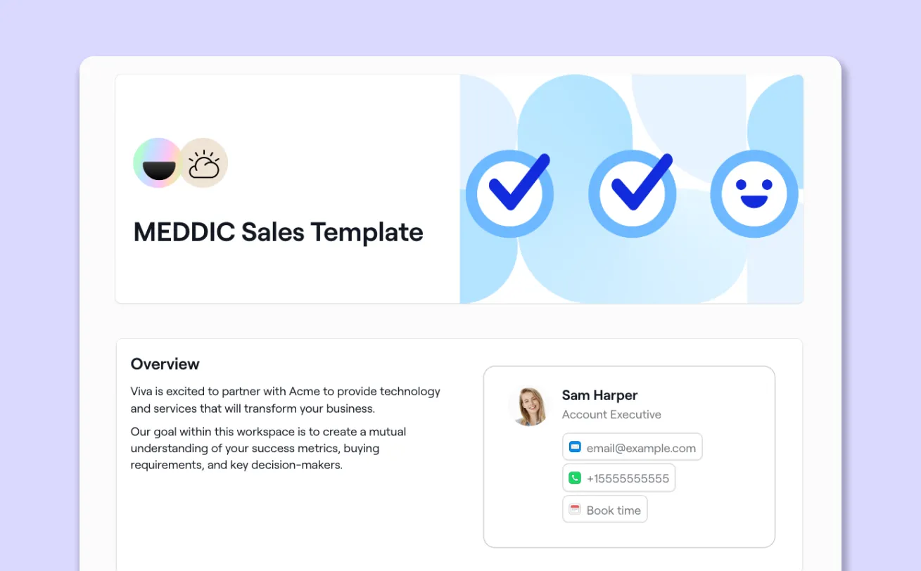 MEDDIC Sales Template Free MEDDPICC template